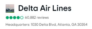 Delta airline reviews 