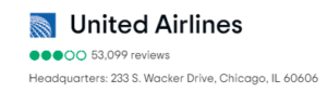 United Airline reviews 